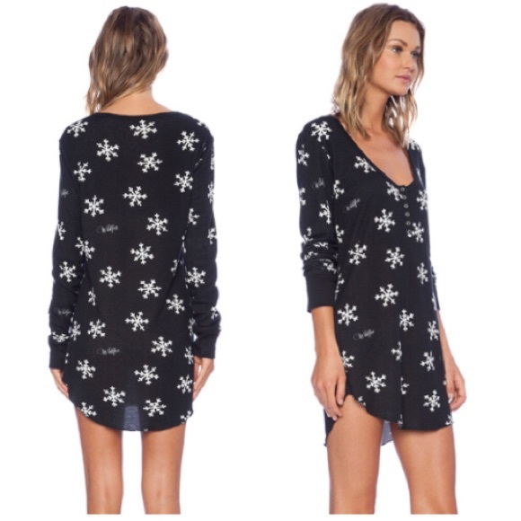 NWT WILDFOX PAJAMAS SLEEP-SHIRT LOUNGE-WEAR WINTER - Picture 2 of 9